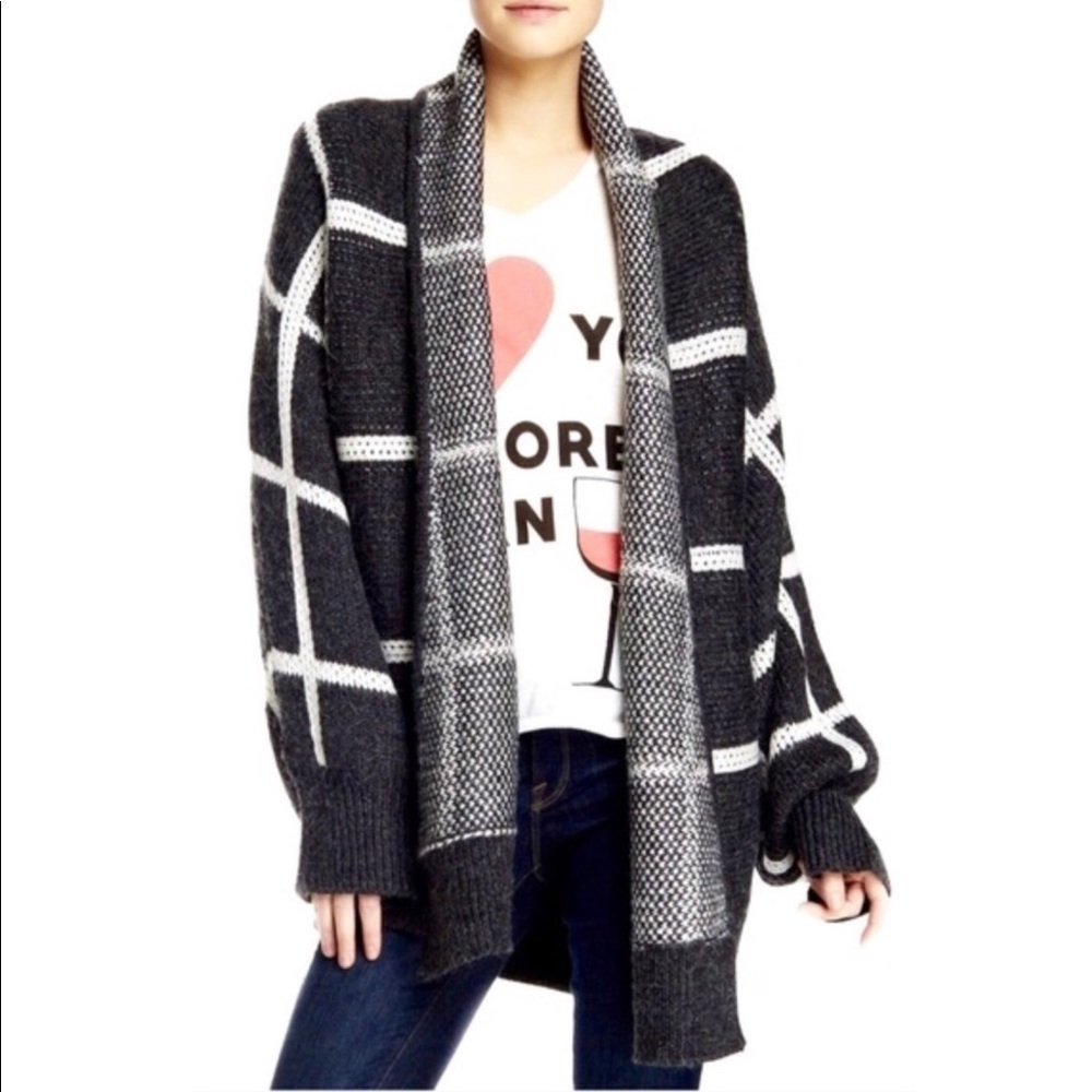 Wildfox Windowpane Oversize Sweater